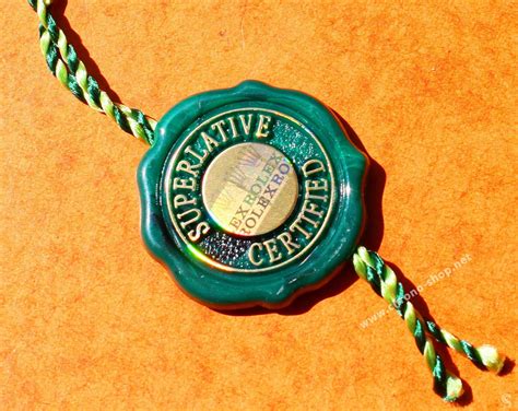 rolex red seal chronometer|rolex green hang tag seal.